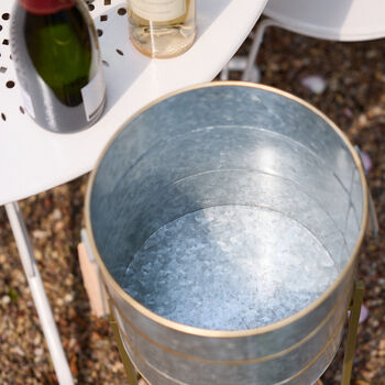 Gold Banded Standing Ice Bucket, 5 of 5