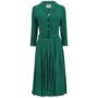 Lucille Dress In Green Ditzy Dot 1940s Style, thumbnail 1 of 2