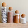 Rippled Cork Ball Jar With Personalised Label, thumbnail 4 of 10