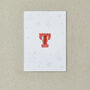 Letter T Alphabet Iron On Patch, thumbnail 4 of 4