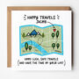 Happy Travels Good Luck Travelling Card, thumbnail 1 of 4