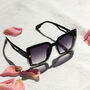 Front Lens Glitter Butterfly Sunglasses In Black, thumbnail 1 of 4