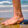 Sterling Silver Flowing Ocean Wave Anklet, thumbnail 3 of 3