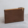 Personalised Leather Clutch Bag Or Cosmetic Purse, thumbnail 1 of 5