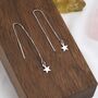 Sterling Silver Tiny Star Ear Threaders, thumbnail 1 of 12