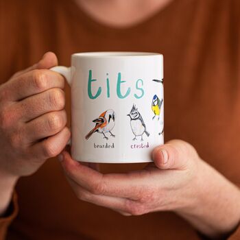 Set Of Four Bird Mugs: Tits, Boobies, Cocks And Peckers, 4 of 10