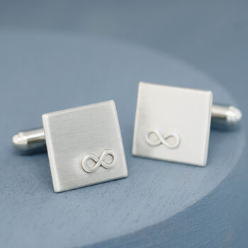 Personalised Sterling Silver Infinity Symbol Cufflinks, 7 of 11