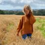 The Coco Wool And Organic Cotton Sweater In Chestnut, thumbnail 2 of 4