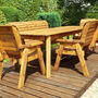 Eight Seater Rectangular Garden Table Set With Benches, thumbnail 5 of 7