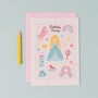 Princess Birthday Card With Stickers, thumbnail 3 of 7