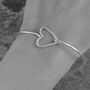 Heart Sprung Sterling Silver Bangle, thumbnail 2 of 6
