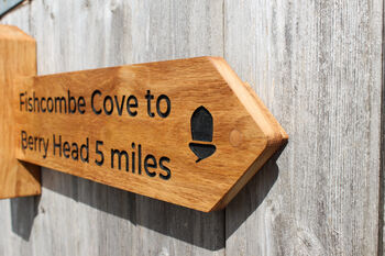 Engraved Coast Path Sign Post, 3 of 10