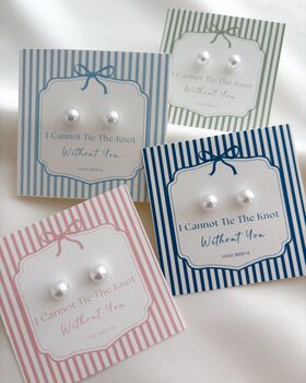 Bridesmaid Pearl Earring Gift, 5 of 6