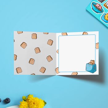 Toast Birthday Card | Cute Greeting Cards, 4 of 4