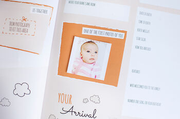 New Baby Record Book And Milestone Cards Gift Set, 7 of 12