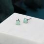 Mint Green Opal Stud Earrings, thumbnail 8 of 12