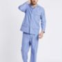 Men's Pyjamas Blue And White Burford Stripe, thumbnail 1 of 4