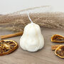 Jack O Lantern White Pumpkin Candle Halloween Decoration, thumbnail 6 of 8