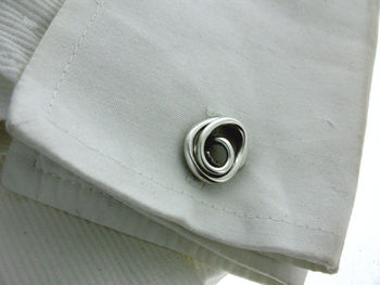 Sterling Silver Coil Cufflinks, 5 of 6