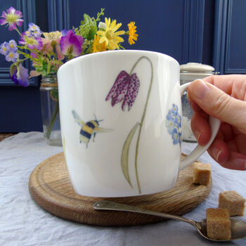 Spring Flower And Bee Mug And Coaster Gift Set, 3 of 5