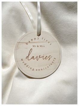 Happy First Wedding Anniversary Personalised Gift, 4 of 5