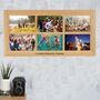 Solid Oak Personalised Multi Photo Frame Four Aperture, thumbnail 2 of 6