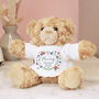 Personalised Floral Teddy Bear, thumbnail 5 of 6