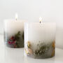 Botanical Pillar Scented Candle, Lily Rose, thumbnail 2 of 6