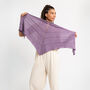 Easy Striped Shawl Knitting Kit, thumbnail 7 of 12