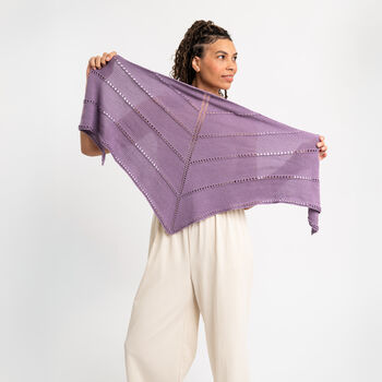 Easy Striped Shawl Knitting Kit, 7 of 12