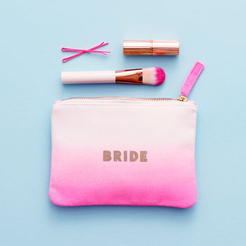 Bride Ombre Wedding Pouch, 3 of 6