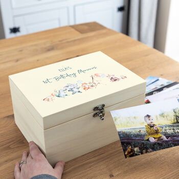 Personalised 1st Birthday Memories Keepsake Box, 5 of 5