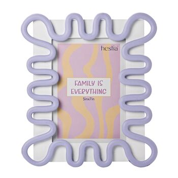 Contemporary Squiggly White Purple Photo Frame 5x7', 2 of 4