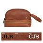 Personalised Large Leather Raleigh Wash Bag Brown, thumbnail 6 of 9