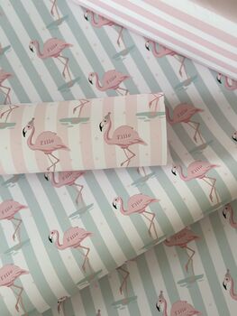 Personalised Pink Flamingo Wrapping Paper, 4 of 6