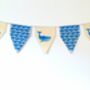 Whale Bunting. Blue. Wall Hanging. Handmade, thumbnail 2 of 6