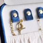 Navy Blue Velvet Rectangular Travel Jewellery Case, thumbnail 7 of 9