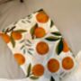 New Baby Gift, Extra Large Orange Print Baby Muslin, thumbnail 1 of 4