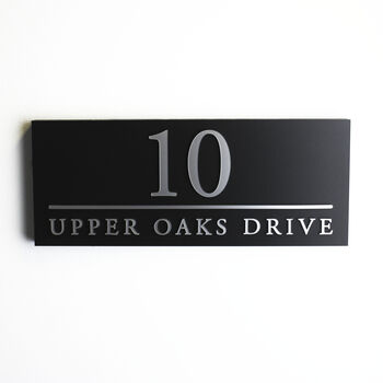 Personalised House Sign With Parallel Line, 5 of 8