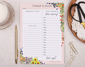 Floral Daily Planner Desk Pad, 3 of 4