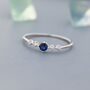 Sterling Silver Sapphire Blue Cz Ring, thumbnail 3 of 12