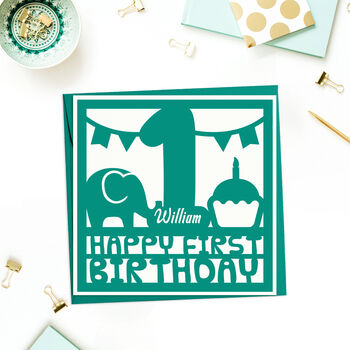 Personalised 1st Birthday Card, 3 of 7