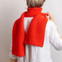 Garter Scarf Beginner Knitting Kit Poppy Red, thumbnail 3 of 8