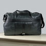 Handcrafted Black Leather Travel Bag, thumbnail 1 of 8