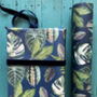 Mixed Leaf Houseplant Navy Gift Wrap X Two Sheets, thumbnail 1 of 3