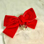 Charmed Velvet Bow Hair Clip, thumbnail 2 of 3