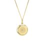 Gold Plated Cz Round Locket On Curb Chain, thumbnail 2 of 5