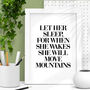 'Let Her Sleep' Black White Typography Print, thumbnail 5 of 5