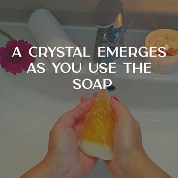 Surprise In A Soap Infused With Real Citrine Heart Shaped Crystal, 3 of 10