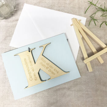 Personalised Initial Letter Congratulations Card, 9 of 12